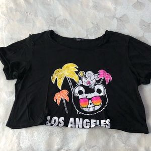 Tokidoki black cropped shirt XL